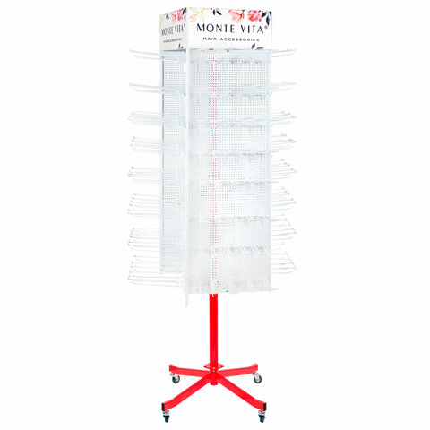 Стойка для размещения товара напольная MONTE VITA (МОНТЕ ВИТА), 211x58x58 см, 150 крючков, 507505