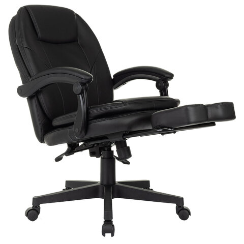 Кресло офисное CH-868N-BF, синхромеханизм, подставка для ног, экокожа, черное, 2018358