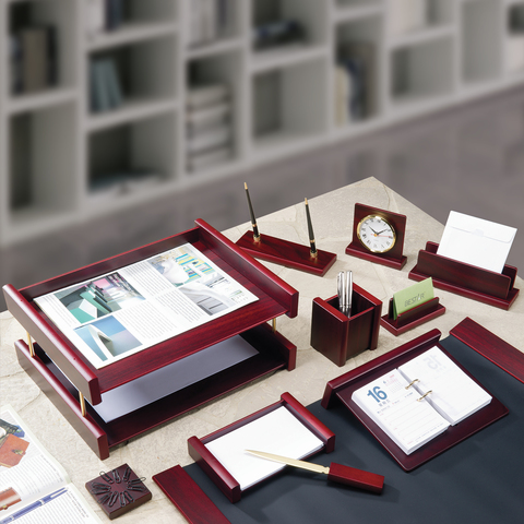 Набор подарочный настольный BESTAR "Platon" из дерева, 11 предметов, цвет "красное дерево", 236373