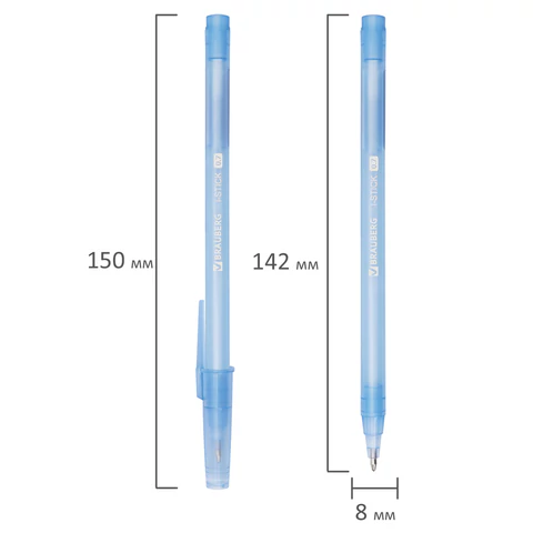Ручка шариковая BRAUBERG "i-STICK" СИНЯЯ, пишущий узел 0,7 мм, линия письма 0,35 мм, 143442