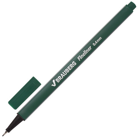 Набор капиллярных ручек (линеров) BRAUBERG 12 шт., АССОРТИ, "Aero", трехгранные, металлический наконечник, линия письма 0,4 мм, 141525
