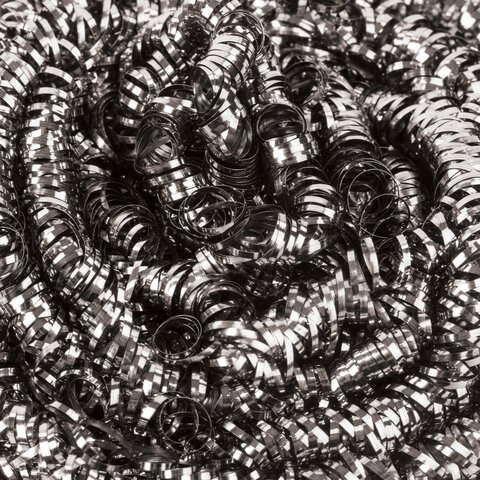 Губка (мочалка) металлическая, спиральная, 27 г, СРЕДНЯЯ, для посуды, гриля, плиты, YORK, 2010