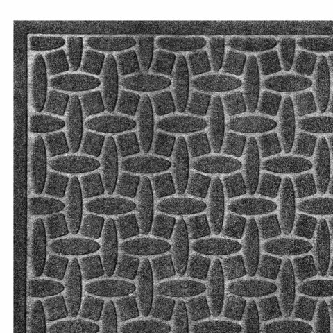 Коврик придверный 60х90 см, СЕРЫЙ, грязезащитный, 430 г/м2, фактурный рисунок АЛМАЗ, ЛЮБАША, 701055