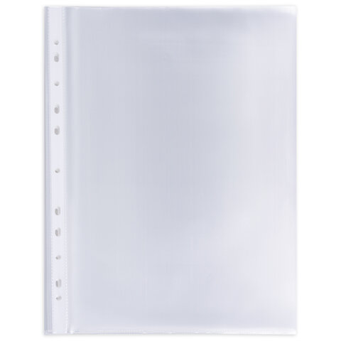 Папки-файлы перфорированные А4+ BRAUBERG, КОМПЛЕКТ 50 шт., гладкие, ПЛОТНЫЕ, 60 мкм, 223084