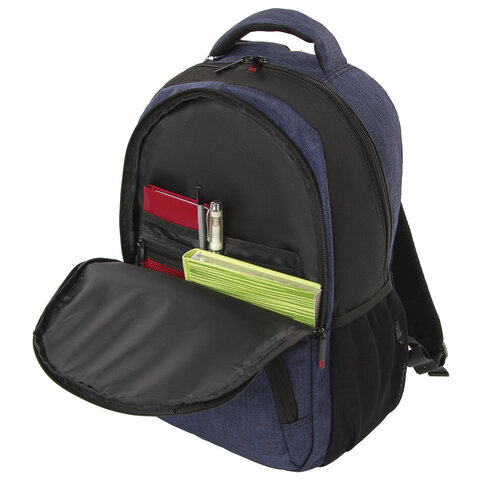 Рюкзак BRAUBERG URBAN универсальный, с отделением для ноутбука, "Dallas", темно-синий, 45х29х15 см, 228866