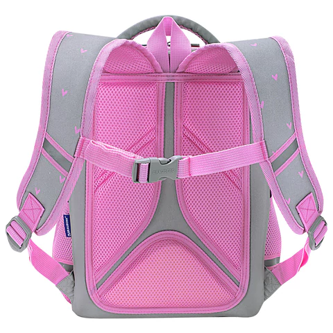Ранец BRAUBERG LIGHT, 1 отделение, с брелоком, "Cat patches", плюшевые нашивки, 36х26х13 см, 272030