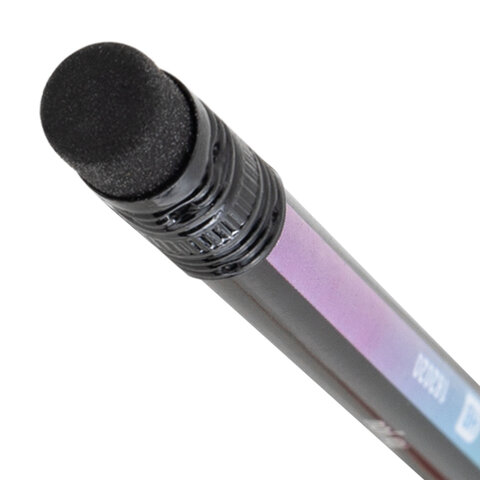 Карандаш чернографитный с принтом BRAUBERG "CATS", 1 шт., HB, с ластиком, 182020