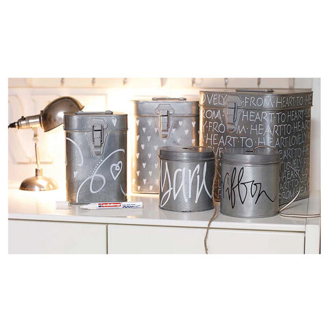 Маркер-краска лаковый EDDING 750, 2-4 мм, ЧЕРНЫЙ, круглый наконечник, алюминиевый корпус, E-750/1