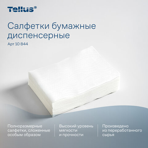 Салфетки Tellus/TORK (Система N4) Xpressnap Universal, 2-слойные, КОМПЛЕКТ 20 шт., 200 шт., белые, 10844
