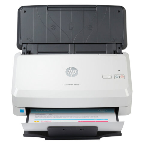 Сканер потоковый HP ScanJet Pro 2000 s2 А4, 35 стр./мин, 600x600, ДАПД, 6FW06A