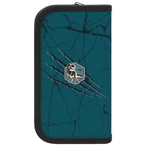 Пенал ПИФАГОР, 2 отделения, ламинированный картон, 19х11 см, "Dino world", 272249