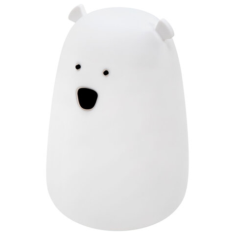 Ночник силиконовый LED "Медведь" 111x111x160 мм, белый свет/RGB, таймер, USB, аккумулятор 1200 мАч, DASWERK (ДАСВЕРК), 238938