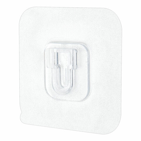 Крючки-кронштейны самоклеящиеся 6х6 см, КОМПЛЕКТ 10 шт., акриловый клей, LAIMA Home, 608794