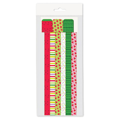 Закладки для книг с принтами САМОКЛЕЯЩИЕСЯ, КОМПЛЕКТ 6 шт., рисунки ассорти, 2921.АС/6