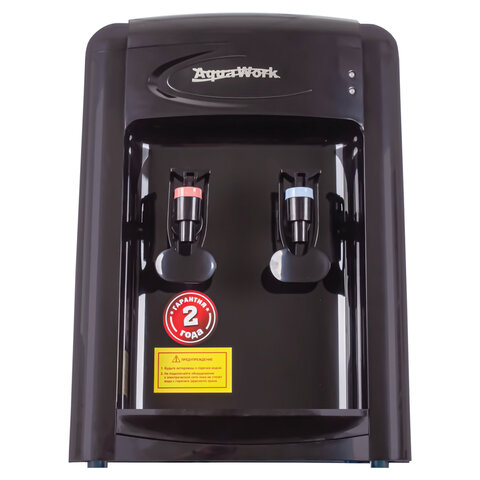 Кулер для воды AQUA WORK 0.7-TDR, настольный, НАГРЕВ/ЭЛЕКТРОННОЕ ОХЛАЖДЕНИЕ, 2 крана, черный, 34502