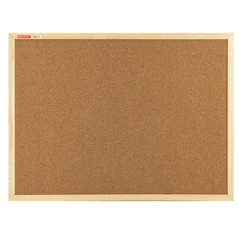 Доска пробковая для объявлений 45х60 см, деревянная рамка, BRAUBERG Wood, 238310