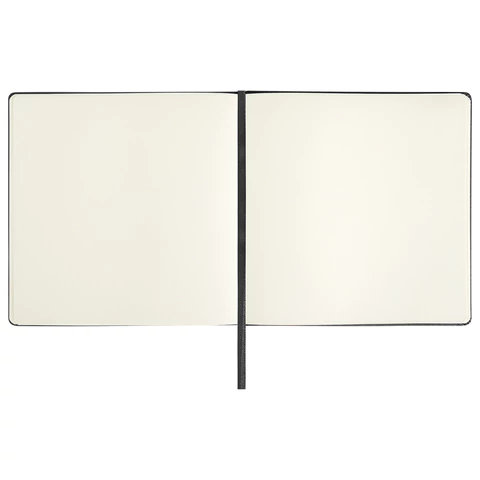 Скетчбук, слоновая кость 140 г/м2 200х200 мм, 80 л., КОЖЗАМ, резинка, BRAUBERG ART CLASSIC, черный, 113196