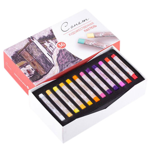 Пастель сухая художественная "Сонет", 36 цветов, круглое сечение, Невская Палитра, 7141225