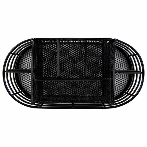 Органайзер для косметики и мелочей металлический 9 секций, MONTE VITA (МОНТЕ ВИТА), 105х218х110 мм, чёрный, 272476