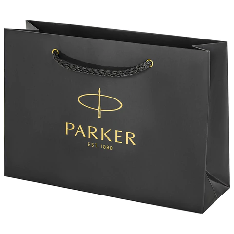 Ручка шариковая PARKER "Jotter Core Stainless Steel CT", ежедневник А5 черный, пакет, 880891