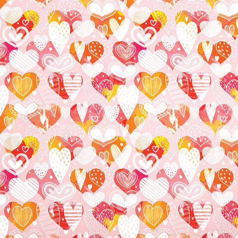 Бумага упаковочная подарочная мелованная "Love Story", 70x100 см, 10 дизайнов ассорти, ЗОЛОТАЯ СКАЗКА, 591916