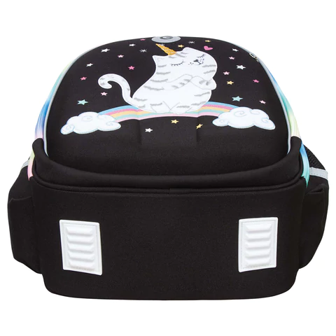 Ранец GRIZZLY анатомическая спинка, c брелоком, для девочек, RAINBOW CAT, 36х28х20 см, RAz-486-2/1