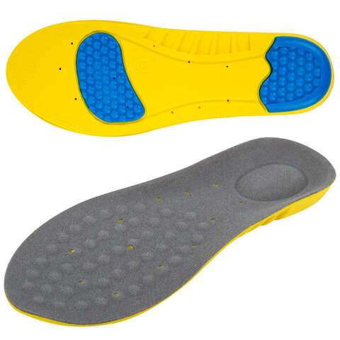 Стельки для обуви с ПЯТОЧНЫМ АМОРТИЗАТОРОМ, материал PU PRO, размер RU 37-40 / EU 38-41, с линиями выреза, SHEGRA (ШЕГРА), 700769