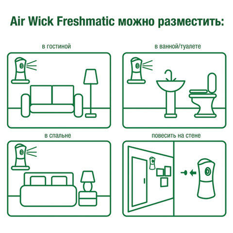 Сменный баллон 250 мл, AIRWICK "Нежные Цветы", для автоматических освежителей, универсальный, 224391