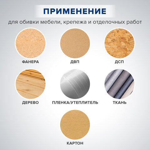 Степлер мебельный стальной регулируемый, тип скобы 53, высота скоб 4-14 мм, 200 скоб 8 мм в комплекте, RABBITEX (РАББИТЕКС), 671323