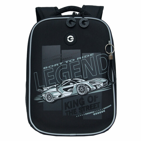 Ранец GRIZZLY анатомическая спинка, облегченный, 1 отделение, для мальчиков, "LEGEND", 37х26х16 см, RAw-497-6/1