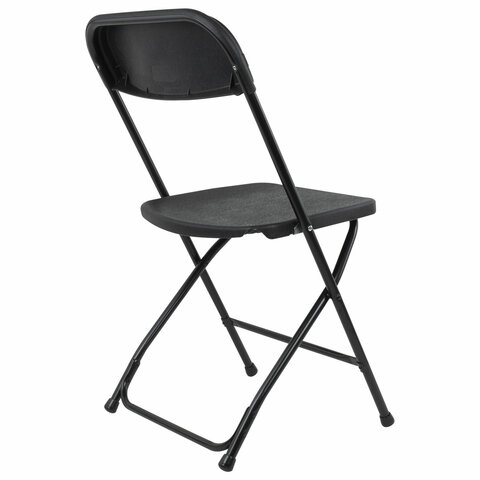 Стул складной BRABIX "Golf CF-002", черный каркас, пластик черный, 531563
