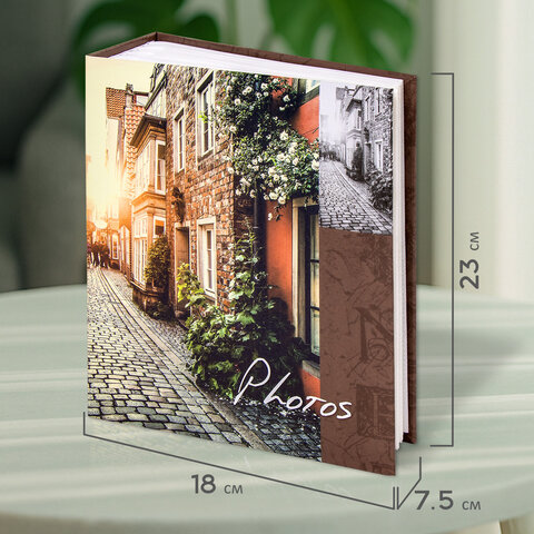 Фотоальбом BRAUBERG "Итальянские улочки" на 304 фото 10х15 см, твердая обложка, термосклейка, 391167