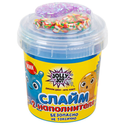 Слайм (лизун) с наполнителями МИКС, 140 г, ассорти 6 видов, JOLLY JOT (ДЖОЛЛИ ДЖОТ), 665950