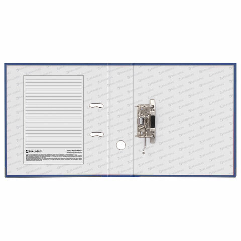 Папка-регистратор BRAUBERG "ECO", 75 мм, синяя, 221396