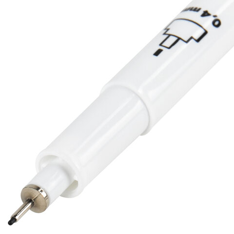 Капиллярные ручки линеры для рисования 3 шт., черные, 0,3/0,4/0,8 мм, BRAUBERG ART DEBUT, 143939