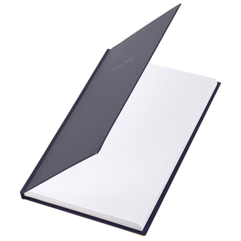 Блокнот А5 134х206 мм, 80 л., твёрдый, клетка, BRAUBERG "Minimal", синий, 116439