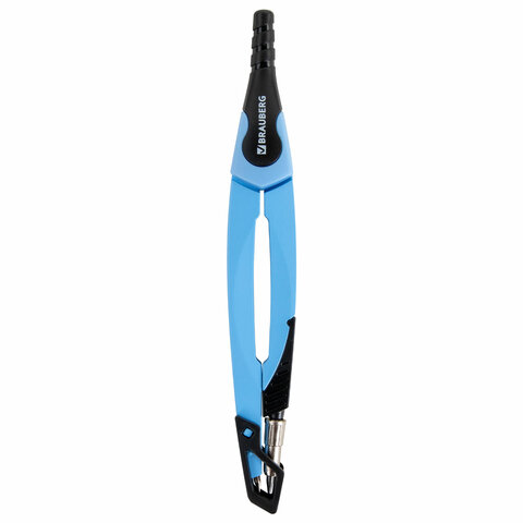 Готовальня BRAUBERG ULTRA, 4 предмета: циркуль 135 мм, запасной грифель, насадка, аквамариновый цвет, 210822
