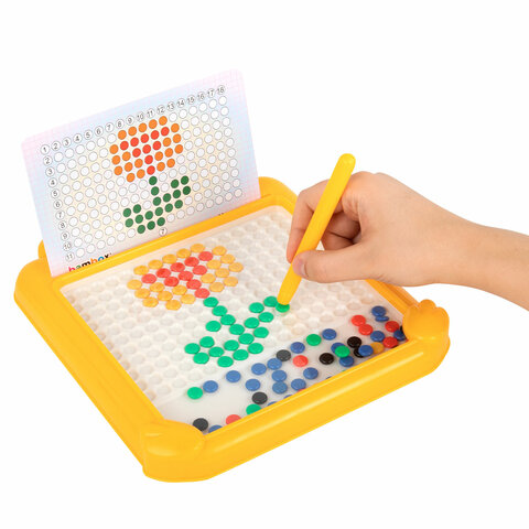 Мозаика магнитная развивающая для детей "Утенок", стилус, 101 магнит, 10 карточек, BAMBOX (БАМБОКС), 665888