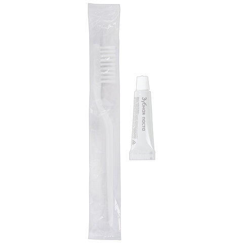 Зубной набор КОМПЛЕКТ 200 шт., HOTEL (зубная щётка + зубная паста 5 г), картон, 4634