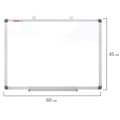 Доска магнитно-маркерная 45х60 см, алюминиевая рамка, BRAUBERG "Extra", 237553