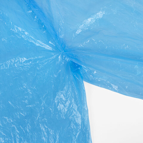 Дождевик-плащ синий на кнопках полиэтиленовый, универсальный размер 120x80 см, SHAMAANI (ШАМААНИ), 610929