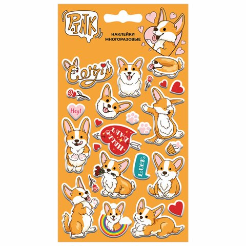 Наклейки объемные АССОРТИ, 11х20 см, PY