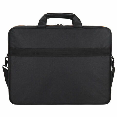 Сумка портфель BRAUBERG OFFICE с отделением для ноутбука 17,3", черная, 34х44х6 см, 270826