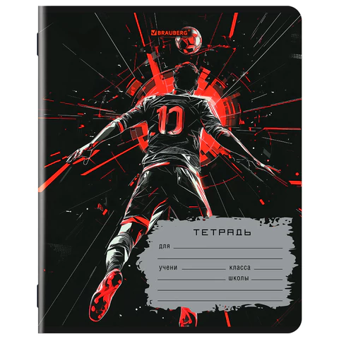 Тетрадь 18 л. BRAUBERG, клетка, обложка картон, MEN'S SPORT, 107294