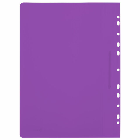 Скоросшиватель пластиковый с перфорацией BRAUBERG EXTRA, А4, 140/180 мкм, фиолетовый, 272897