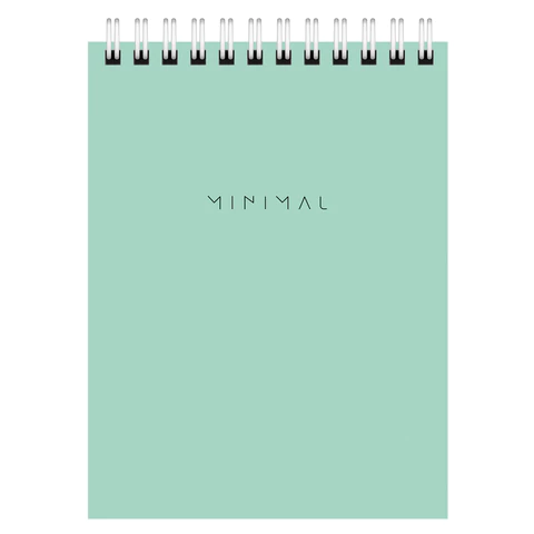 Блокнот МАЛЫЙ ФОРМАТ А6, 108х145 мм, 40 л., гребень, картон, клетка, BRAUBERG "Minimal Pastel", 116429