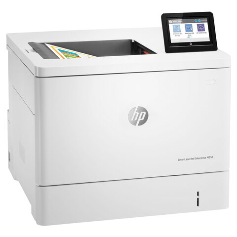 Принтер лазерный ЦВЕТНОЙ HP Color LJ Enterprise M555dn, А4, 38 стр./мин., 80000 стр./мес., ДУПЛЕКС, сетевая карта, 7ZU78A