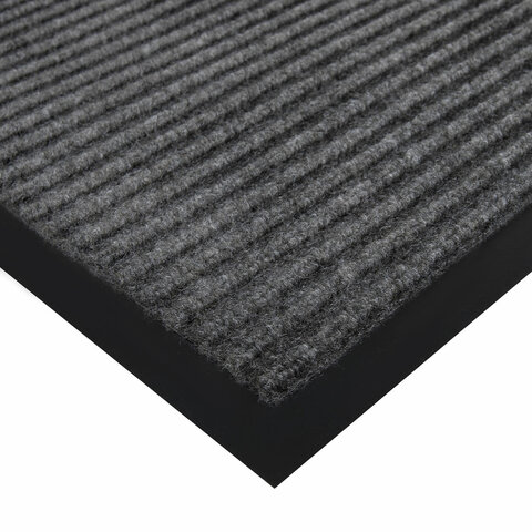 Коврик ДОРОЖКА 0,9х10 м, СЕРЫЙ, влаго-грязезащита, 430 г/м2, ребристая, LAIMA EXPERT, 701043
