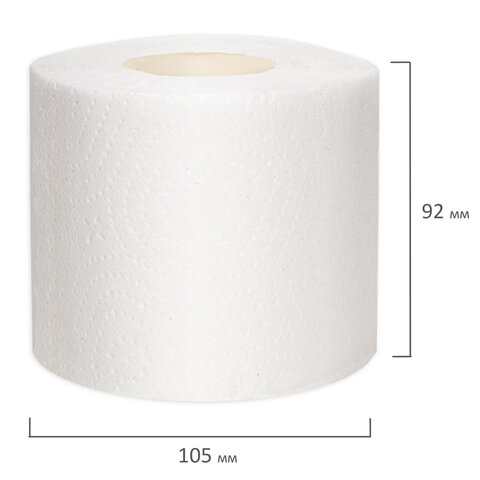 Бумага туалетная бытовая, спайка 4 шт., 2-х слойная (4х15 м), VEIRO "Домашняя", белая, 1с24