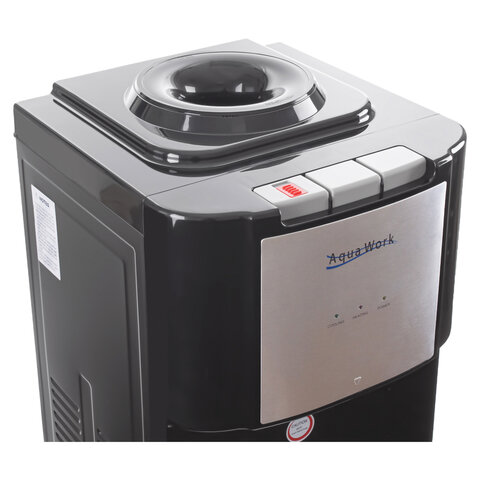 Кулер для воды AQUA WORK QRB-84В, напольный, НАГРЕВ/ОХЛАЖДЕНИЕ КОМПРЕССОР, холодильник, черный, 33353
